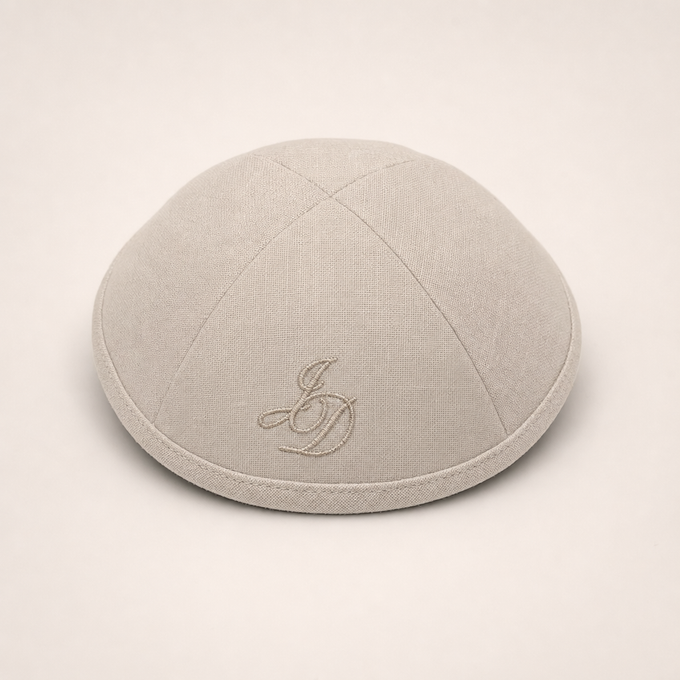 Custom Linen Kippah — 50 or 100 Pieces